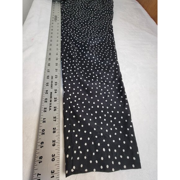 Vintage Joan Walters Women Black Polka Dot High Waist Pleated Dress Pants Size 6 - Picture 9 of 11